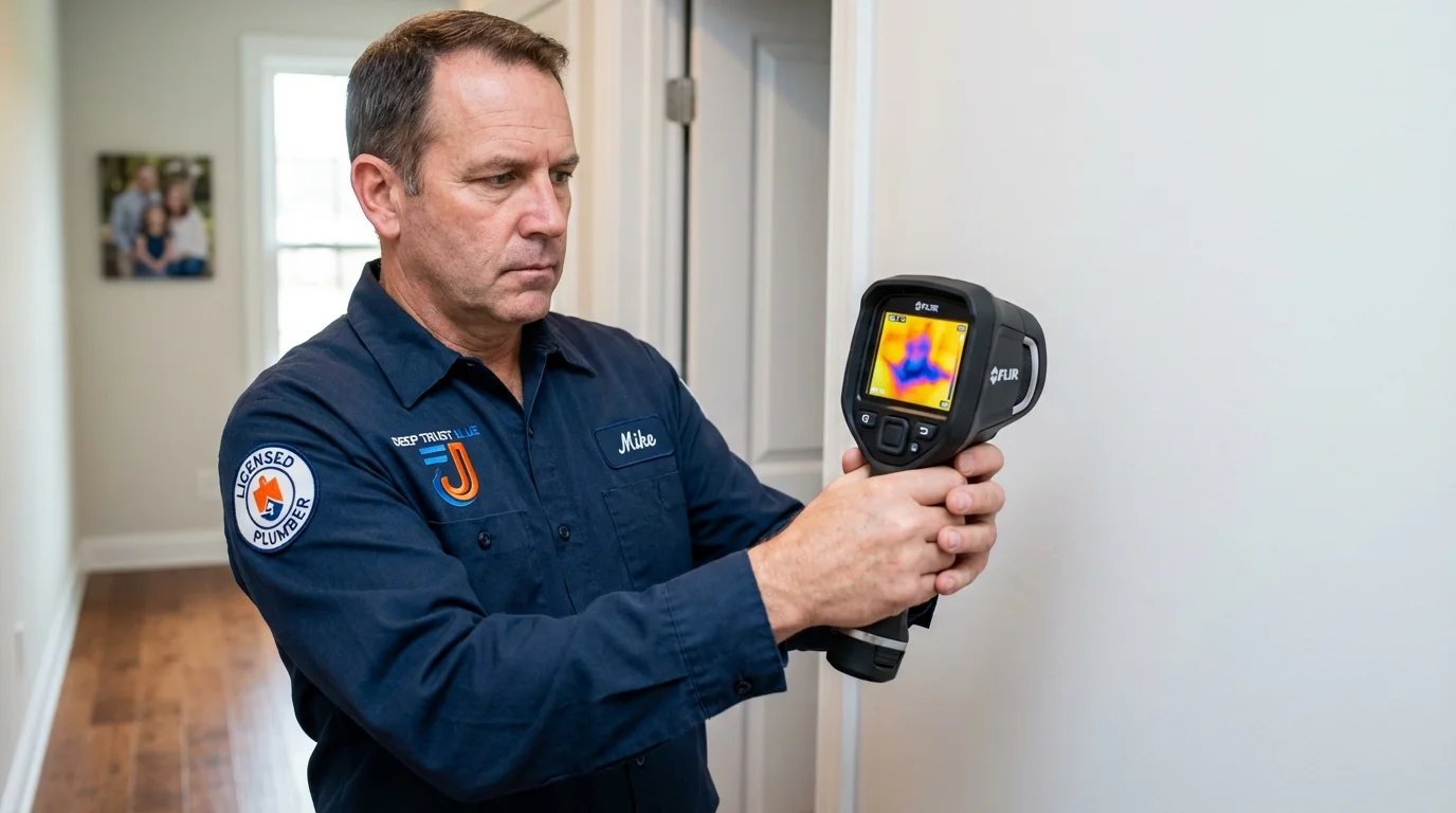 Thermal imaging leak detection by Johns Plumbing LLC in Elkview